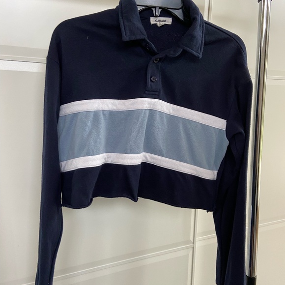 Garage Cropped Button Sweater- Size Medium - Picture 1 of 5